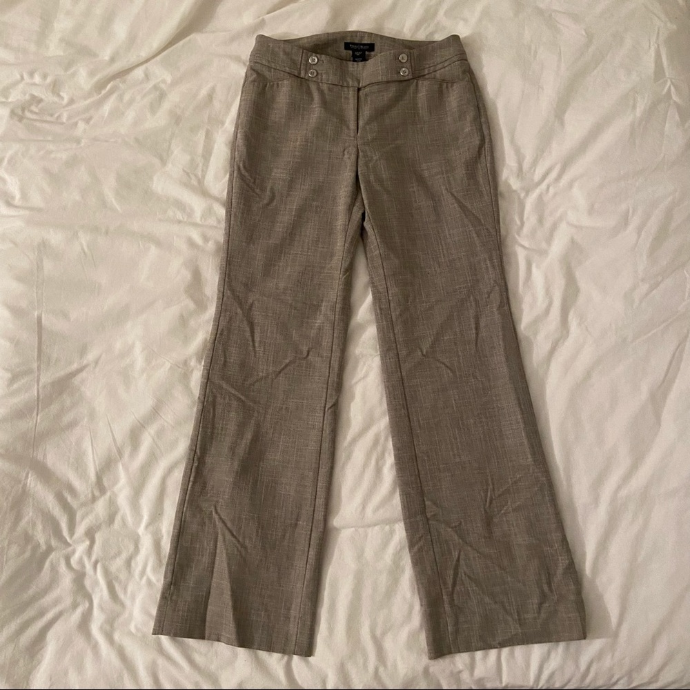 White House Black Market tan boot cut trouser